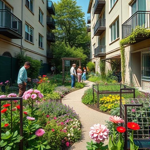 Community garden fostering sustainable living