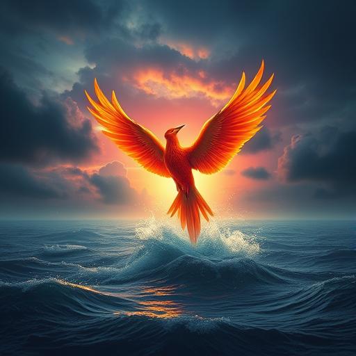 A phoenix rising from adversity representing inner power 🔥
