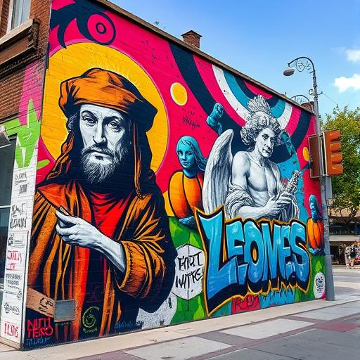 A vibrant mural, representing the journey of self-discovery and creativity.