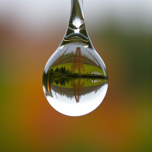 Close-up of a raindrop symbolizing new beginnings
