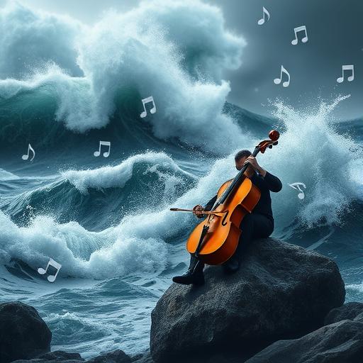 Stormy ocean waves symbolizing powerful resilience