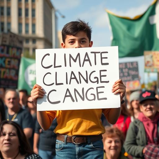 Young activist standing before crowd symbolizing positive habits