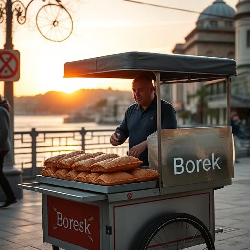 A street vendor serving delicious food, symbolizing the warmth of sharing your art with the world.