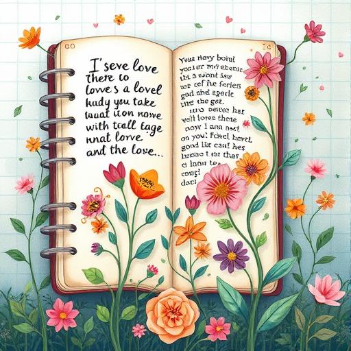 Whimsical illustration of journaling and self-reflection