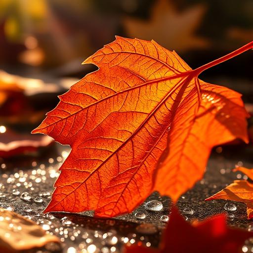 Close-up of a maple leaf representing growth through challenges