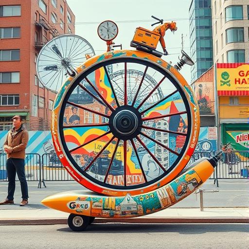 Collage of historical inventions symbolizing human ingenuity and progress