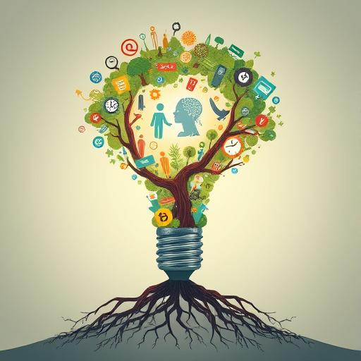 Abstract lightbulb representing actionable ideas