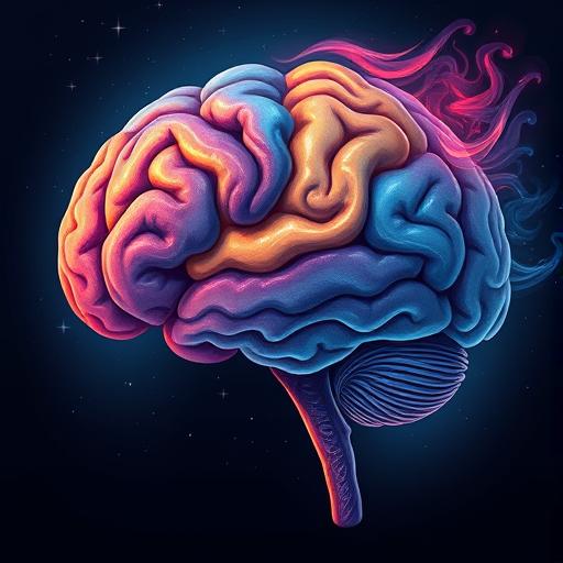 An artistic illustration of the human brain, representing goal-setting and mindset.