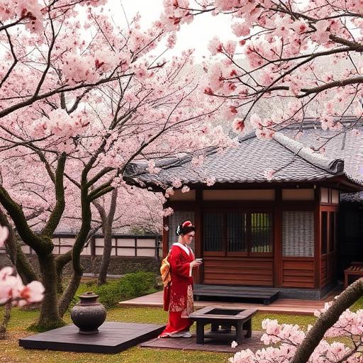 Serene Japanese tea garden symbolizing mindfulness and emotional clarity