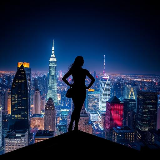 Cityscape at night illuminated by bright neon lights, suggesting resilience amidst challenges