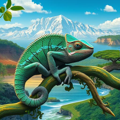Chameleon symbolizing adaptability and self-motivation
