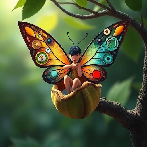 Cocoon opening symbolizing personal transformation through habits