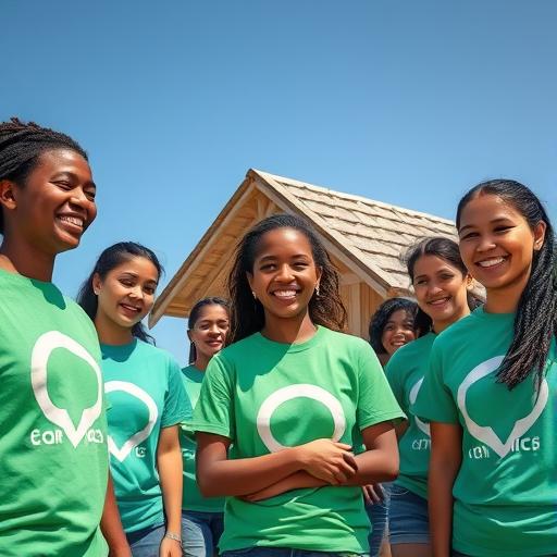Diverse group of volunteers igniting their inner fire