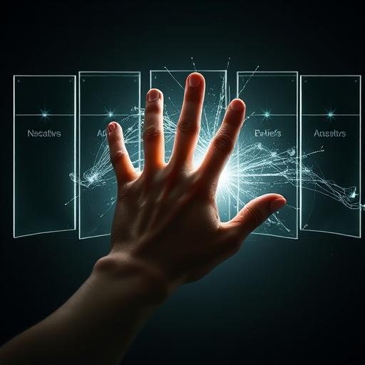 Close-up of a hand breaking through barriers, symbolizing courage and overcoming fear