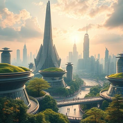 Visionary cityscape representing growth and future opportunities