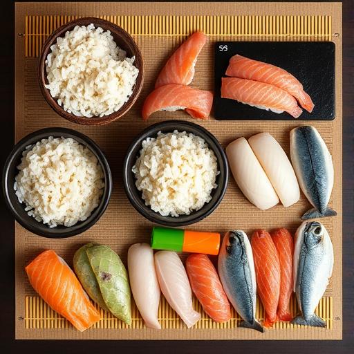 An overhead view of a traditional Japanese sushi maki representing the intricacies of networking.
