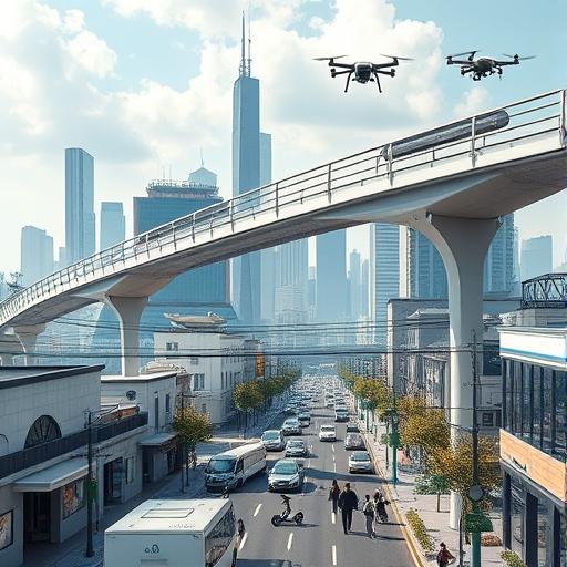 Futuristic city skyline, an inspiring vision for creativity in fitness