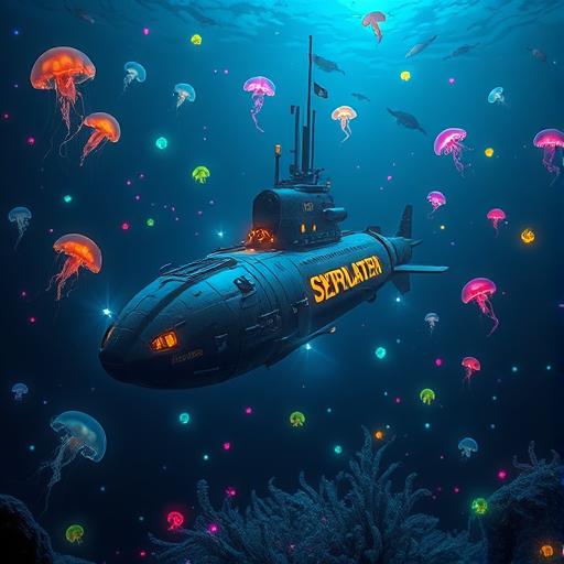 A vibrant scene of a deep-sea exploration submarine, symbolizing the journey of confidence.