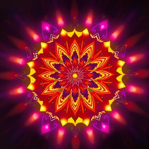 Vibrant mandala art pattern overlaid with soft glow representing balance and focus