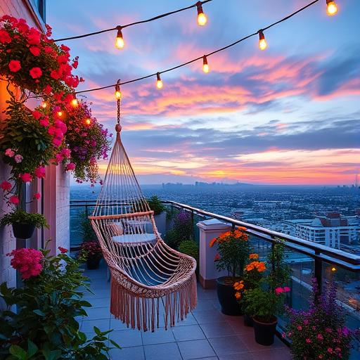 Vibrant rooftop terrace symbolizing growth and flourishing