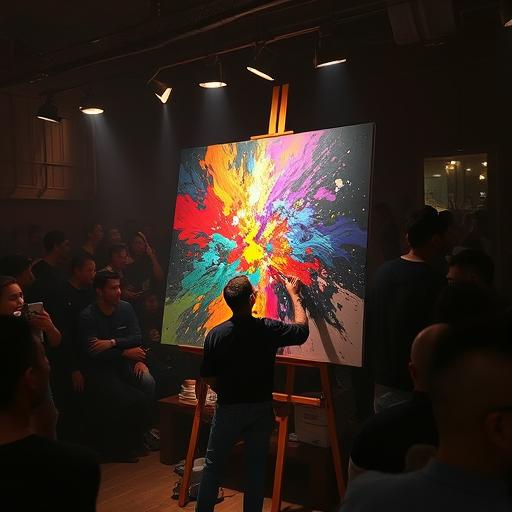 An artist painting a masterpiece representing disciplined practice