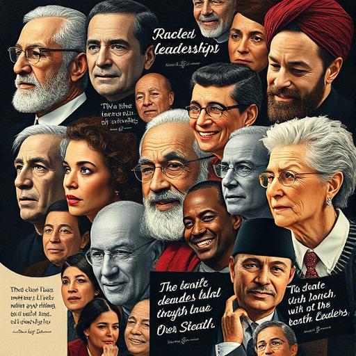 Collage of visionary leaders symbolizing resilience
