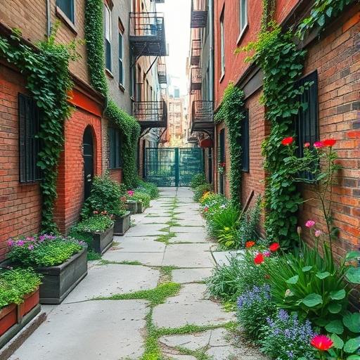 Transformative city alley showcasing creativity