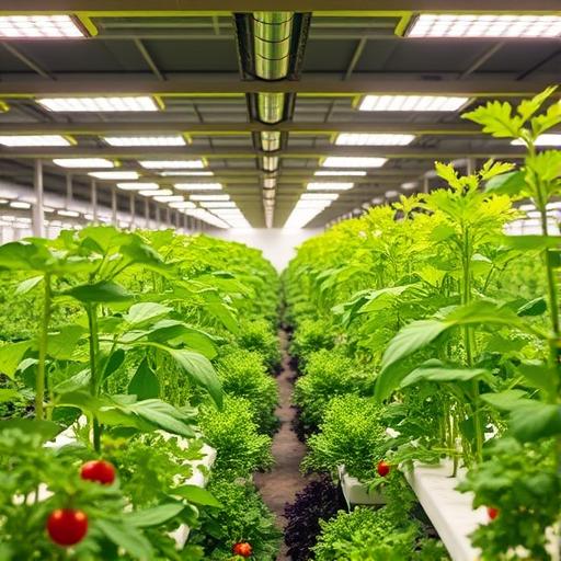 An indoor urban farm representing growth and perseverance.