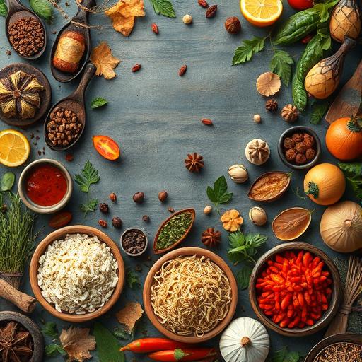 Tapestry of culinary delights representing diverse goal setting