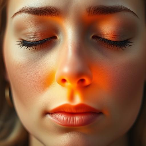 Peaceful meditative face embodying mindful focus
