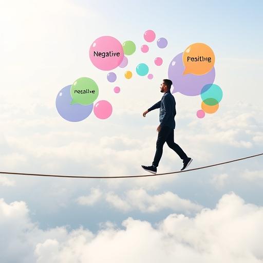 Person walking a tightrope demonstrating discipline