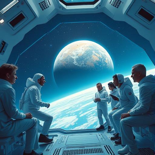 Diverse scientists exploring unknown frontiers symbolizing facing challenges