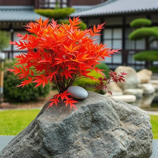An outdoor scene of a traditional Japanese garden symbolizing tranquility and growth.