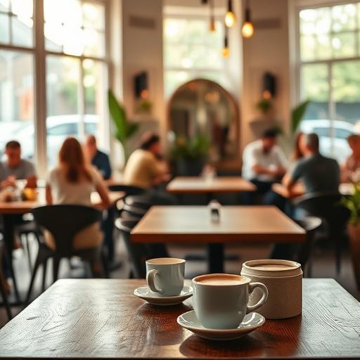Serene coffee shop interior evoking comfort and reflection