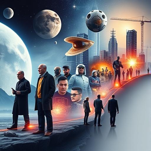 Dynamic montage showing a timeline from past struggles to future success