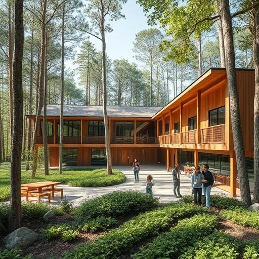 An innovative education center representing the knowledge needed for discipline