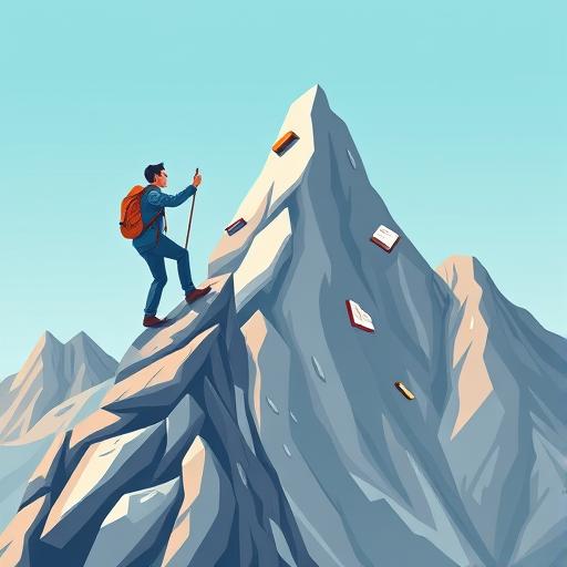 Climber symbolizing resilience and perseverance