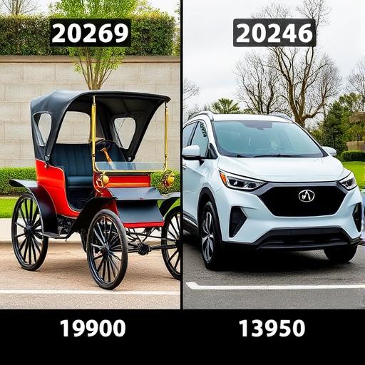 A vintage electric car representing the blend of tradition and innovation essential for personal growth in side hustles.