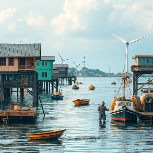 Serene coastal homes symbolizing stability and protection