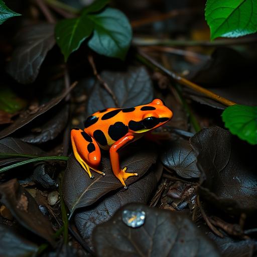 A colorful poison dart frog, highlighting the importance of taking small steps in achieving vibrant goals.