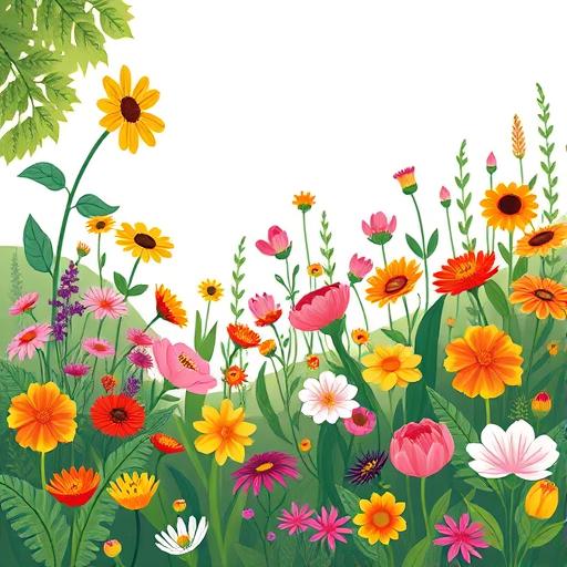 Flourishing garden symbolizing growth and development