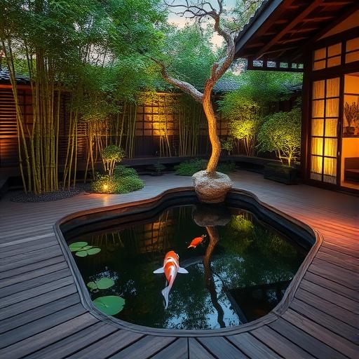 Tranquil zen garden inspiring inner peace
