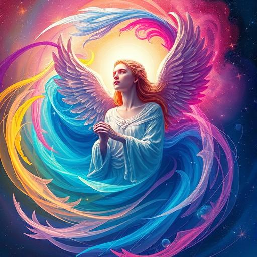 Celestial figure inspiring growth