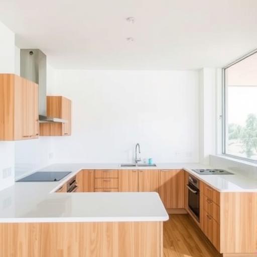 An inspiring open concept kitchen representing energy and activity.