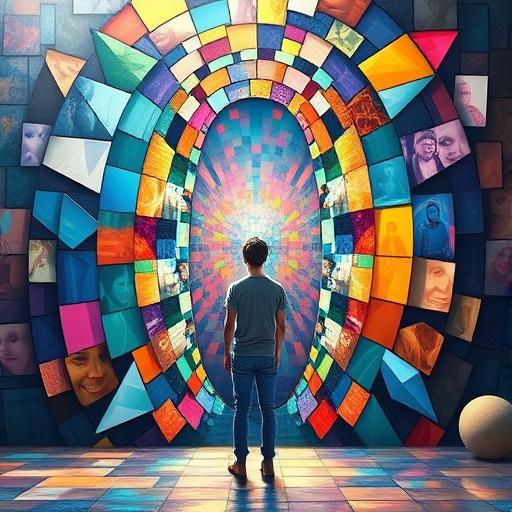 Surreal painting symbolizing innovation and forward momentum