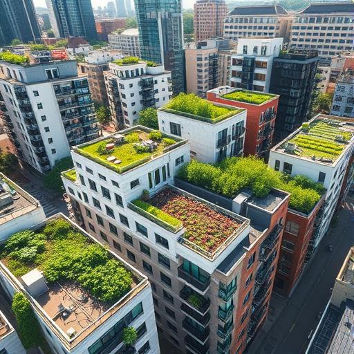 An aerial view of a modern urban neighborhood, symbolizing connectivity and community engagement