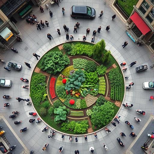 Innovative city layout exemplifying creativity