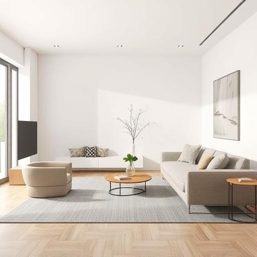 A serene modern living room symbolizing a peaceful mind.