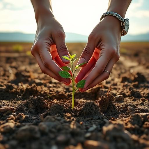 Hands planting a seedling symbolizing growth and action 🌟