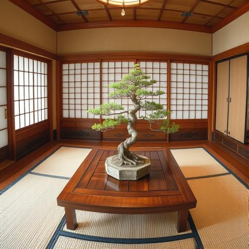 A serene Japanese tea ceremony symbolizing reflection and mindfulness